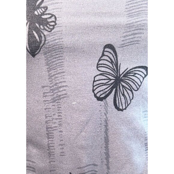 Womens Butterfly Print Flare Sleeve Handkerchief Top Size S Fairy Grunge Y2K - Picture 9 of 9